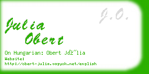 julia obert business card